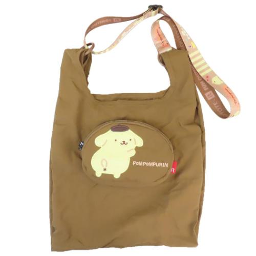 ポムポムプリン IP.RSmid.サンリオキャラクターズ A ショルダー付ショッパー エコバッグ サンリオ キャラクター