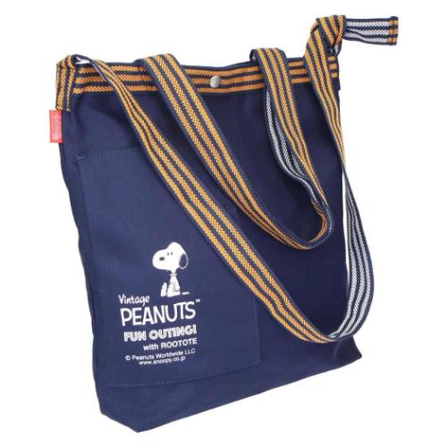 トートバッグ IP.トール.マエカケ.Peanuts-1F コットンバッグ スヌーピー Top ルートート ピーナッツ