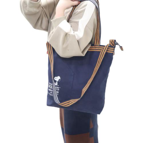 トートバッグ IP.トール.マエカケ.Peanuts-1F コットンバッグ スヌーピー Top ルートート ピーナッツ