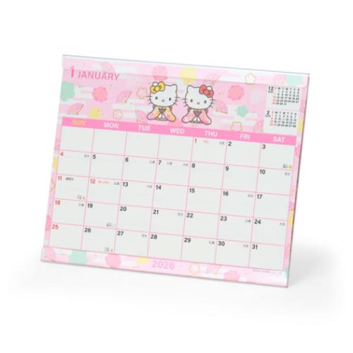 ハローキティ キャラクター 2026Calendar KTシートカレンダー26 卓上