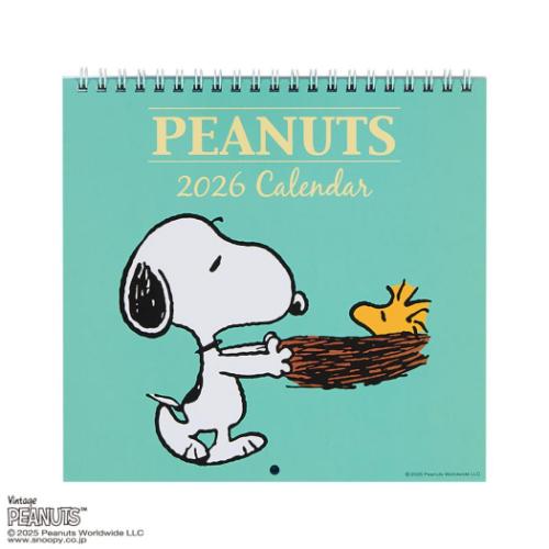 PEANUTS スヌーピー SNウォールMカレンダ−26 壁掛けカレンダー2026年