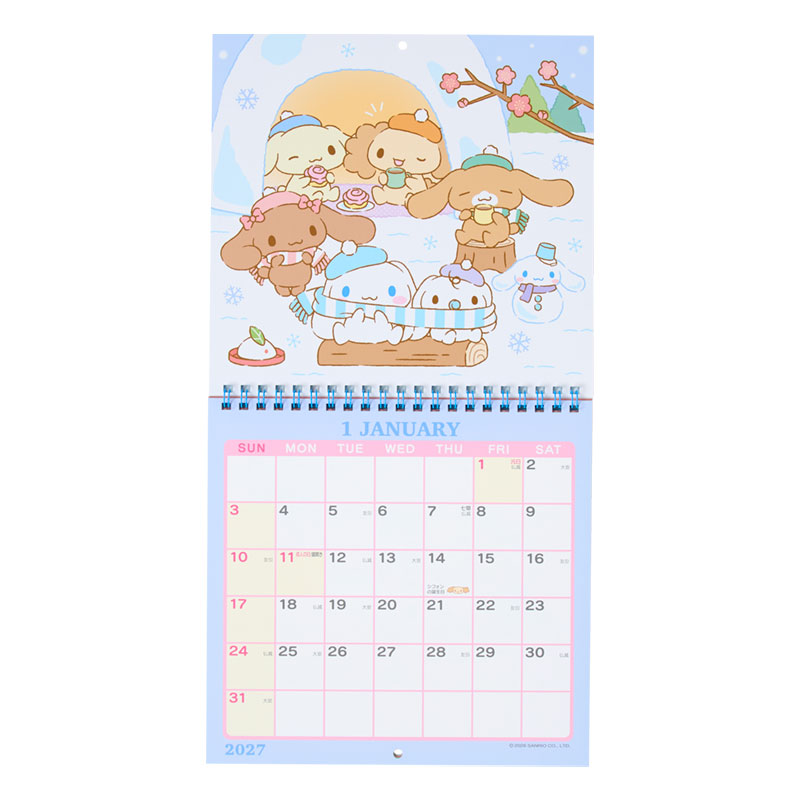 シナモロール 2027Calendar 壁掛ウ...の詳細画像1
