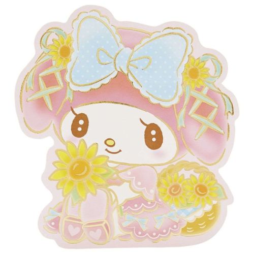 マイメロディ サンリオ キャラクター グリーティングカード MMシヨチユウJSP 21-3 ダイカットカード サマーカード ヒマワリ
