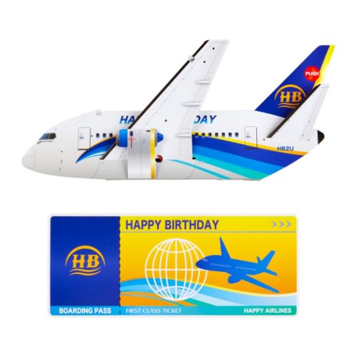 飛行機 バースデー 誕生日祝い サンリオ おめでとう お祝い カード
