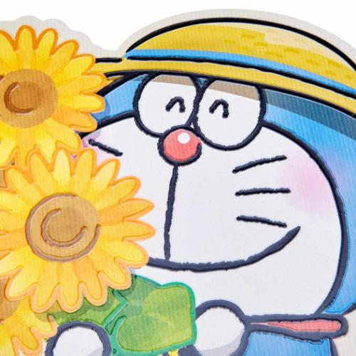 グリーティングカード DRシヨチユウJSP 31-4 ダイカットカード 藤子F不二雄 ドラえもん サマー ヒマワリ サンリオ