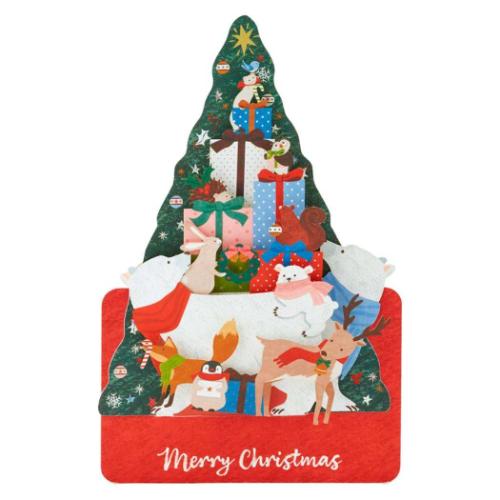 グリーティングカード CHRISTMAS クリスマスカード JX73-4 立体