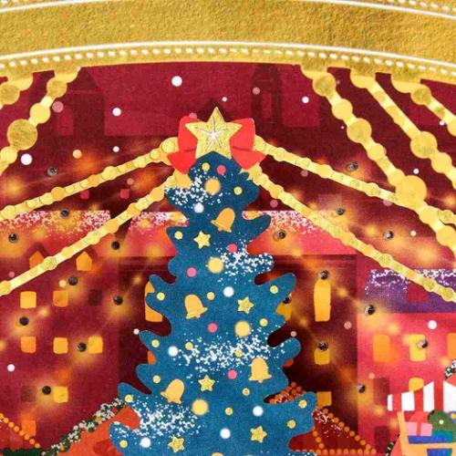 グリーティングカード CHRISTMAS メロディJXPM 7-5 クリスマスカード