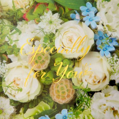 フラワーボックスホワイト グリーティングカード 多目的 サンリオ きれい おしゃれ