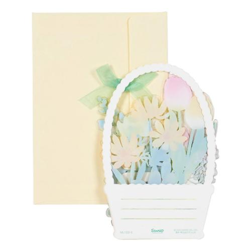 タモクテキ MU332-6 グリーティングカード ポチャッコ 多目的 花かご サンリオ サンリオ メッセージカード