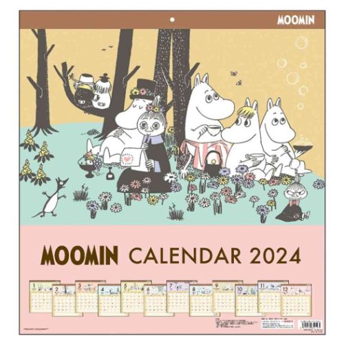 ムーミン インテリア 書き込み 2024Calendar 壁掛けカレンダー2024年 ウォールカレンダー スクエアスケジュール 北欧