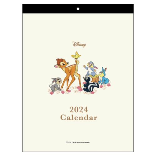 2024Calendar 壁掛けカレンダー2024年 ウォールカレンダー ディズニーキャラクター クラシック シンプルS サンスター文具 キャラクター  インテリア