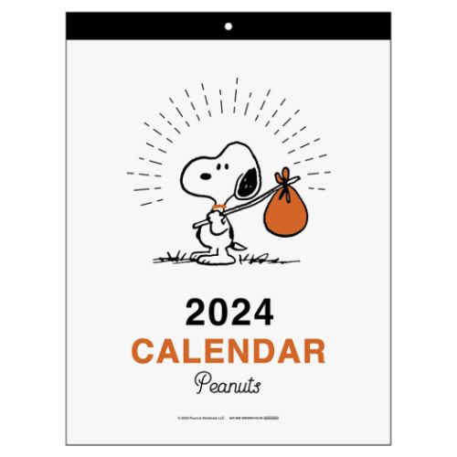 スヌーピー ピーナッツ インテリア 2024Calendar 壁掛けカレンダー2024年 ウォールカレンダー｜cinemacollection