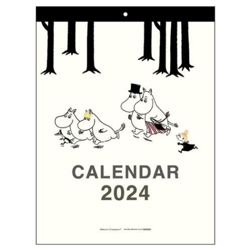 ムーミン 北欧 インテリア 2024Calendar 壁掛けカレンダー2024年 ウォールカレンダー シンプルS