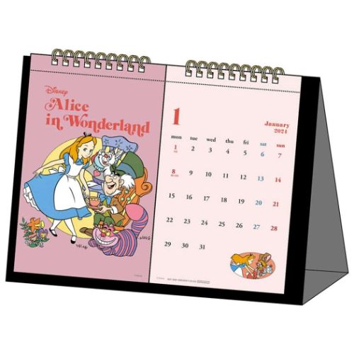 2024Calendar ディズニーキャラクター 卓上カレンダー2024年 デスクカレンダー ポストカード付 集合 インテリア