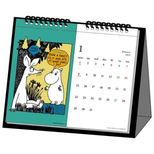 ムーミン 2024Calendar 卓上カレンダー2024年 デスクカレンダー ポストカード付 北欧 サンスター文具
