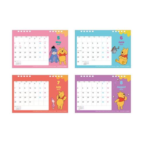 くまのプーさん ディズニー インテリア 書き込み 2025Calendar 卓上カレンダー2025年 デスクカレンダー スケジュール