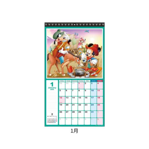 ディズニーカレンダー2026 ディズニー インテリア 書き込み 2026Calendar 壁掛けカレンダー2026年