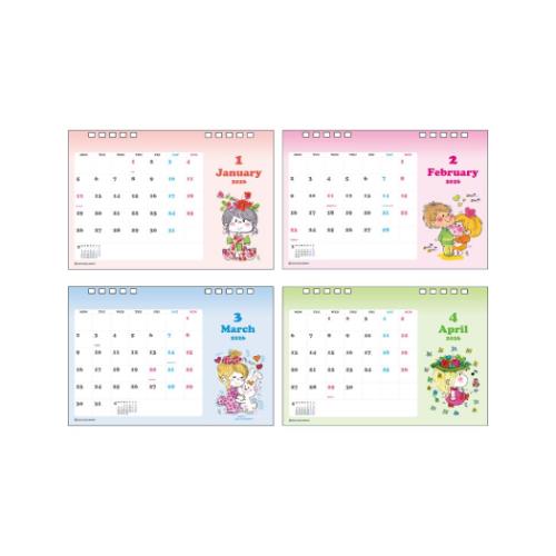 水森亜土 令和8年暦 2026Calendar インテリア 書き込み 卓上カレンダー