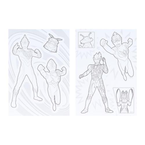 ウルトラヒーローズ グッズ 塗り絵 特撮ヒーロー キャラクター ぬりえdeシール