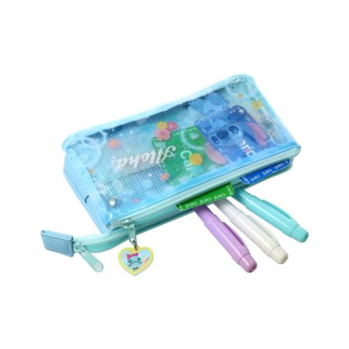 筆箱 フラットペンケース スティッチ サンスター文具 ディズニー ペンポーチ 新学期準備文具 かわいい