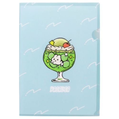 A4シングルクリアファイル クリアフォルダー やさうさちゃん クリームソーダ 新入学 サンスター文具 新学期準備文具