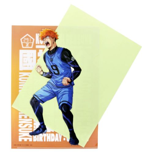 クリアフォルダー A4シングルクリアファイル ブルーロック 國神 錬介 新入学 少年マガジン サンスター文具 新学期準備文具