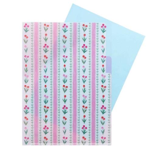 ポケットファイル クリアファイルA5 3P B チューリップ 新入学 Sunny