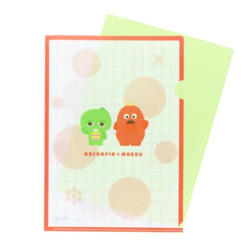 ガチャピン＆ムック グッズ クリアフォルダー キャラクター A4シングルクリアファイル A