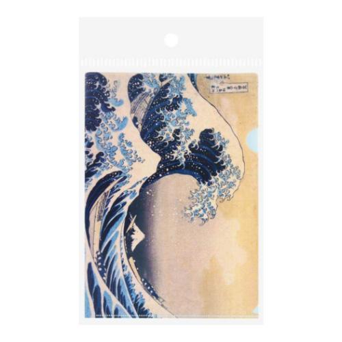 A4クリアファイル２枚セット クリアファイル 浮世絵風景 葛飾北斎 サンスター文具 和風 インバウンド 文具
