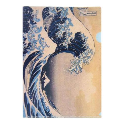A4クリアファイル２枚セット クリアファイル 浮世絵風景 葛飾北斎 サンスター文具 和風 インバウンド 文具