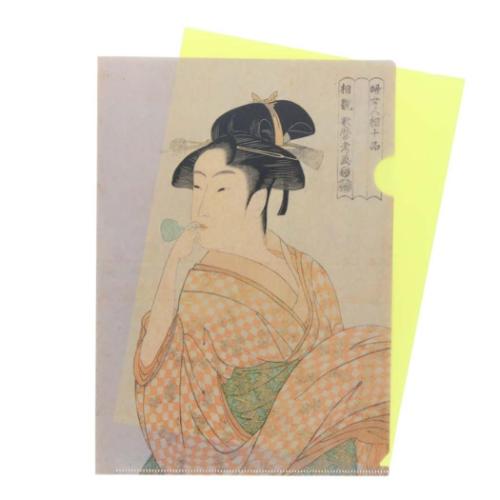 サンスター文具 A4クリアファイル2枚セット 東洲斎写楽 喜多川歌麿