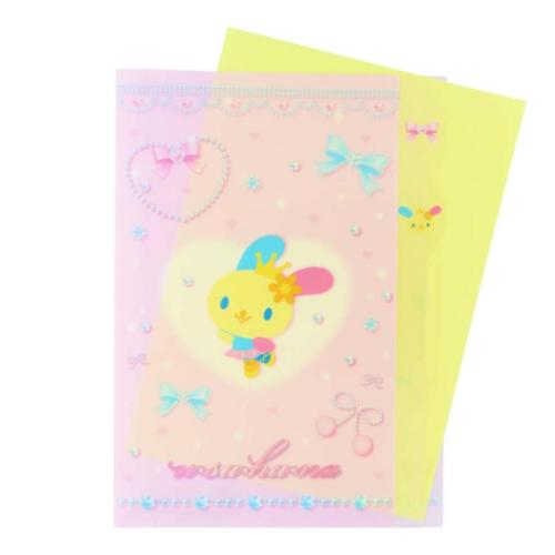 ダイカットクリアファイル5P ウサハナ ポケットファイル サンリオ サンスター文具 バレエコア Y2K