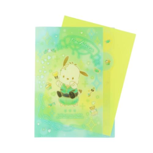 ポチャッコ ポケットファイル ダイカットクリアファイル5P 5