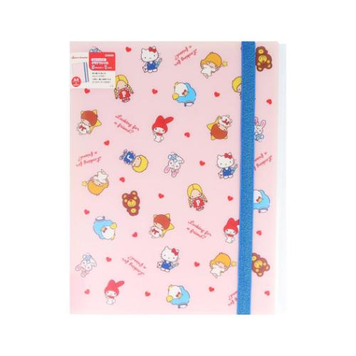 ゴムバンド付クリアファイル5P＋F A4 サンリオキャラクターズ ポケットファイル サンリオ サンスター文具 New Life Collection