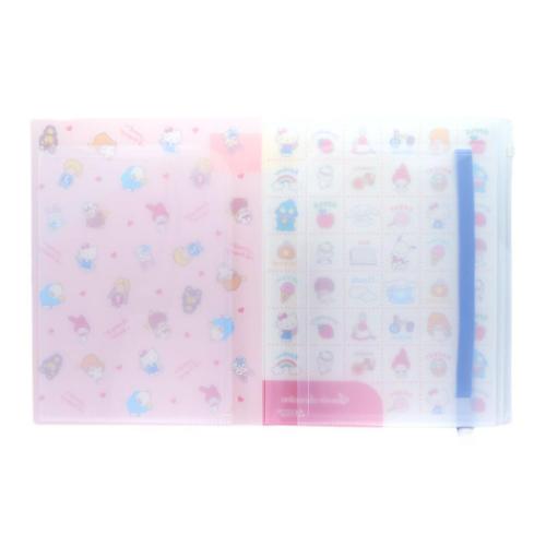 ゴムバンド付クリアファイル5P＋F A4 サンリオキャラクターズ ポケットファイル サンリオ サンスター文具 New Life Collection