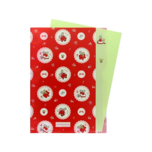 マロンクリーム ダイカットクリアファイル5P 5ポケット A4 ポケット