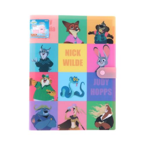 ズートピア ズートピア2 ボタン付きクリアファイル4P A4 ポケット