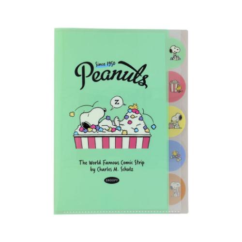 PEANUTS スヌーピー ポケットファイル ダイカットクリアファイル5P 5