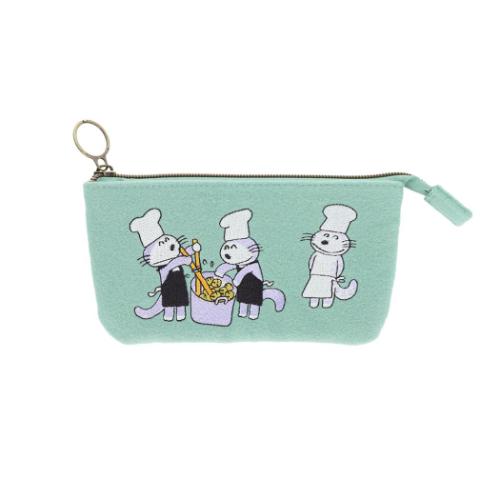 コスメポーチ 刺繍ポーチ 11ぴきのねこ あほうどり サンスター