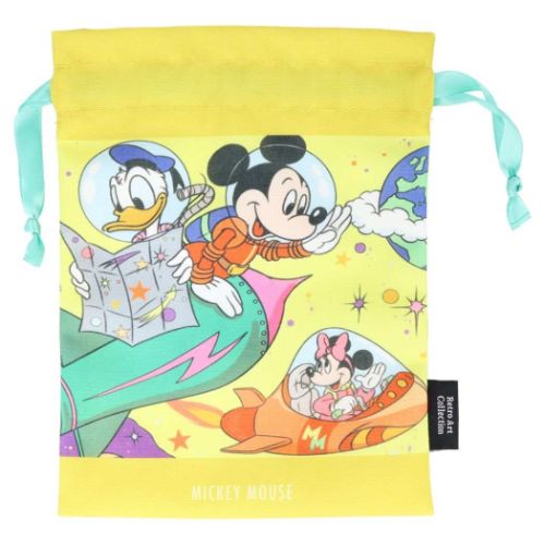 ミッキーマウス 巾着 ディズニー きんちゃく袋 キャラクター レトロアートコレクション1990