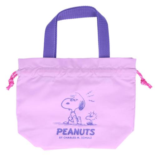 Yahoo! Yahoo!ショッピング(ヤフー ショッピング)スヌーピー 手提げ巾着 PEANUTS AMERICAN TASTE 10 ピーナッツ 巾着袋 キャラクター バイオレット