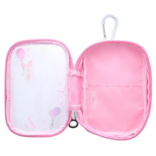 ミニポーチ キャリーポーチ くまのプーさん ディズニー ピグレット サンスター文具 持ち運び 小物入れ