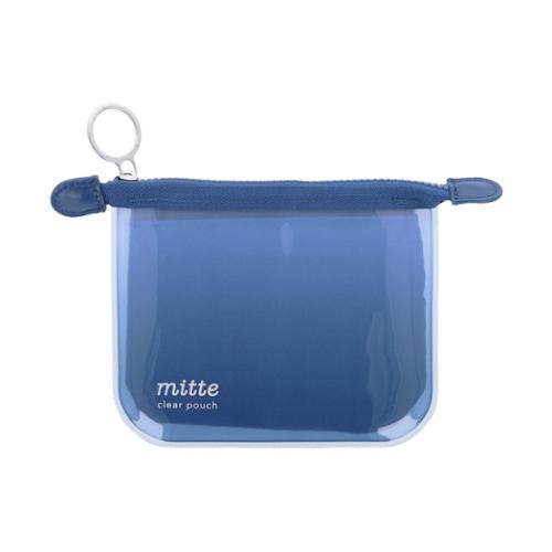 ミニポーチ mitte ミッテ クリアポーチミニ フラット midnight 新学期準備文具