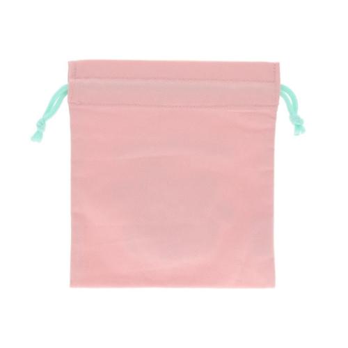 巾着袋 はなまるおばけ サガラ刺繍きんちゃく ピンク サンスター文具 小物入れ