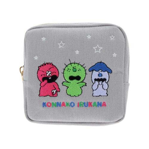 スクエアポーチ こんなこいるかな ミニポーチ NHK サンスター文具 ポーズ