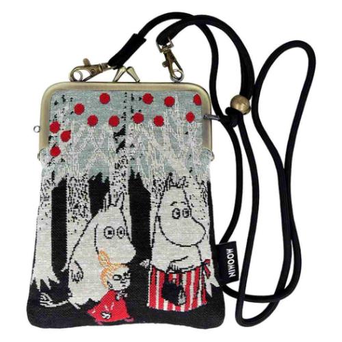 ムーミン グッズ スマホポーチ 北欧 キャラクター ゴブラン織 マルチショルダーポーチ がま口