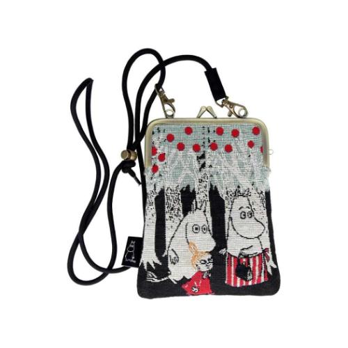 ムーミン グッズ スマホポーチ 北欧 キャラクター ゴブラン織 マルチショルダーポーチ がま口