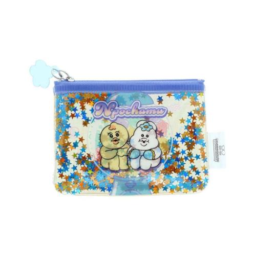 ミニポーチ んぽちゃむ スパンコール入りミニポーチ イエロー サンスター文具