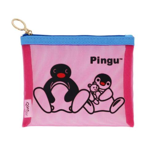 平ポーチ ピングー メッシュミニポーチ ピングー＆ピンガ Pingu サンスター文具