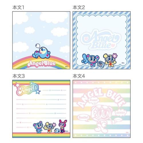 サンスター文具 スクエアメモ Angel Blue エンジェルブルー メモ帳